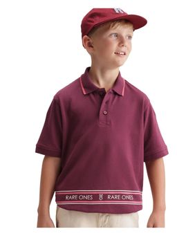 RARE ONES - Pink Regular Fit Polo T-Shirt