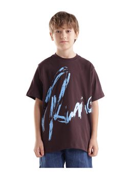 RARE ONES - Brown Printed Regular T-Shirt