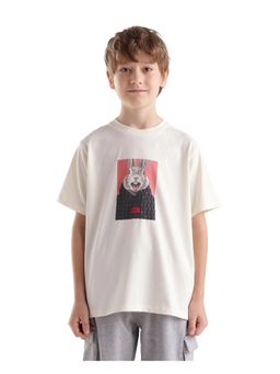 RARE ONES - Off White Graphic Printed Regular T-Shirt