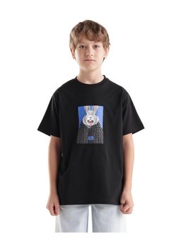 RARE ONES - Black Graphic Printed Regular T-Shirt