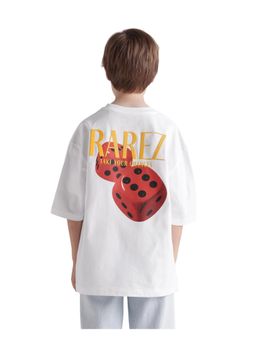 RARE ONES - White Back Printed Oversized T-Shirt