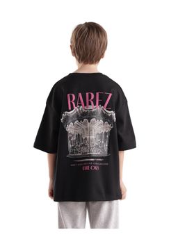 RARE ONES - Black Back Printed Oversized T-Shirt