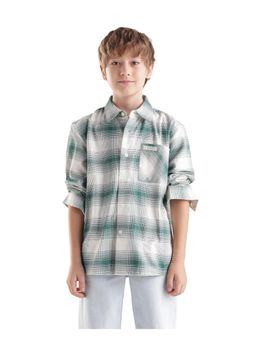 RARE ONES - Green Relax Fit Check Shirt
