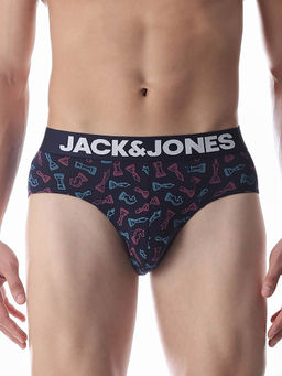 Jack & Jones - Men Printed Blue Brief