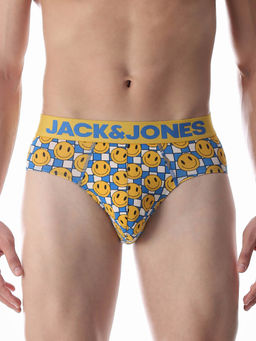 Jack & Jones - Men Printed Yellow Brief