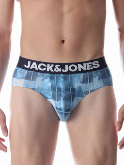 Jack & Jones - Men Printed Blue Brief