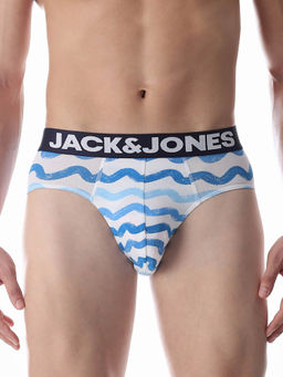 Jack & Jones - Men Printed Blue Brief