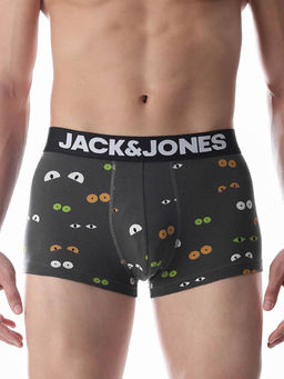 Jack & Jones - Men Printed Dark Grey Trunk