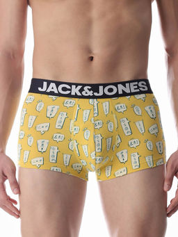 Jack & Jones - Men Printed Yellow Trunk