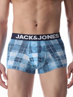 Jack & Jones - Men Printed Blue Trunk