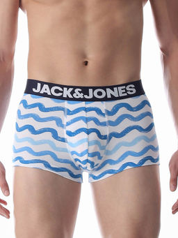 Jack & Jones - Men Printed Blue Trunk