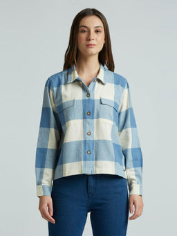 Pepe Jeans - Blue Check Full Sleeve Shacket