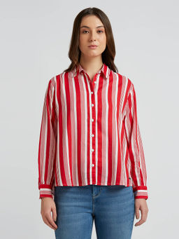 Pepe Jeans - Red Stripes Full Sleeve Shirt