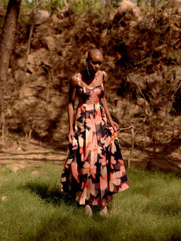 Basanti Kapde aur Koffee - Multi-Colour The Midnight Flora Muslin Maxi Dress