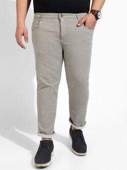 Instafab Plus - Mens Regular Fit Denim Jeans Color Grey