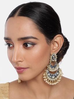 I Jewels - Gold Plated Traditional Minakari Earrings