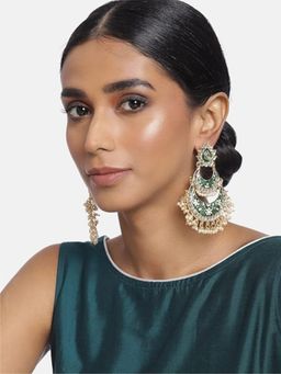 I Jewels - Gold Plated Traditional Minakari Earrings