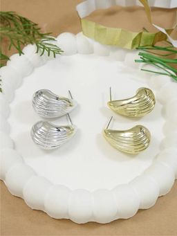 I Jewels - Stylish Fancy Lightweight Drop Chunky Earrings (Pack of 2)