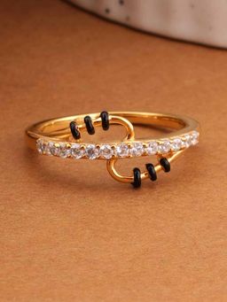 Palmonas - 925 Sterling Silver Wave Design 925 Sterling Silver Mangalsutra Ring for Women