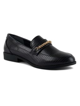 London Rag - Low Block Loafers Adorned With Golden Chain