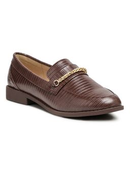 London Rag - Low Block Loafers Adorned With Golden Chain