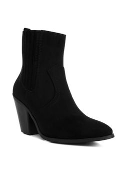 London Rag - Yale High Ankle Cowboy Boots in Black