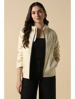 Allen Solly - Women Cream Solid Jacket