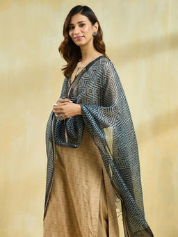 Fabindia - Women Blue Printed Dupatta