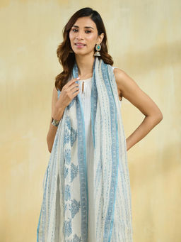 Fabindia - Women Blue Printed Dupatta