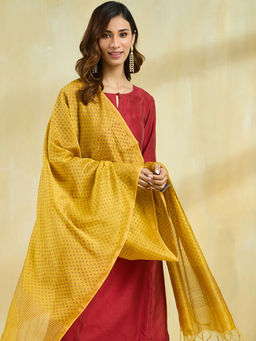 Fabindia - Women Mustard Printed Dupatta