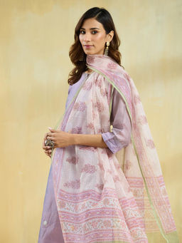 Fabindia - Women Lavender Printed Dupatta
