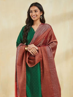 Fabindia - Women Rust Woven Dupatta