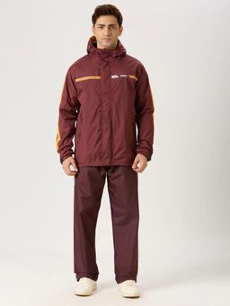 ZEEL - Premium Men's Rain Jacket and Pant - Maroon (Set of 2)
