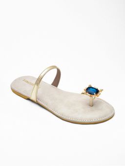 Signature Sole - Sapphire Embellished Flat Sandals for Women