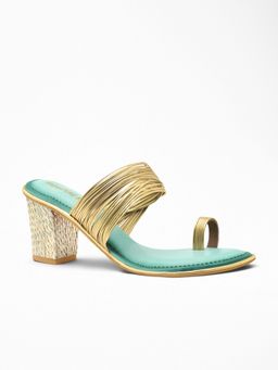 Signature Sole - Pastel Green Block Heels for Women
