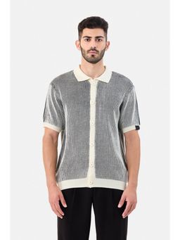 Snitch - Black Stripes Half Sleeves Regular Casual Shirt for Men