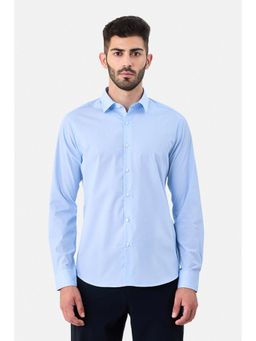 Snitch - Light Blue Full Sleeves Slim Formal Shirt for Men