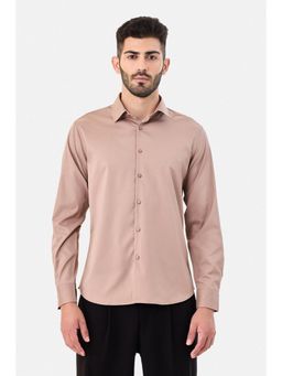 Snitch - Mauve Solid Full Sleeves Slim Formal Shirt for Men