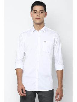 Allen Solly - Men White Solid Full Sleeves Casual Shirt