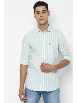 Allen Solly - Men Slim Fit Checked Full Sleeves Casual Shirt