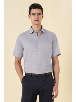 Allen Solly - Men Grey Print Half Sleeves Formal Shirt