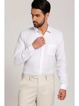 Peter England - Men White Slim Fit Full Sleeves Formal Shirt