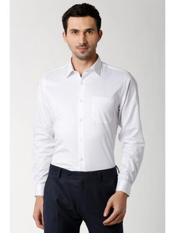 Peter England - Men White Regular Fit Full Sleeves Formal Shirt
