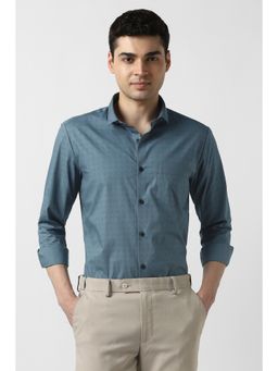 Peter England - Men Light Blue Slim Fit Full Sleeves Formal Shirt