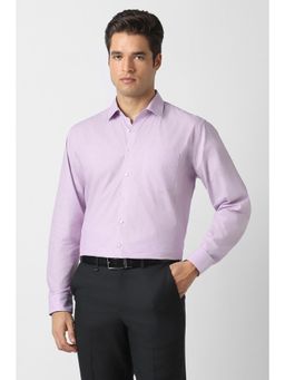 Van Heusen - Men Lilac Textured Full Sleeves Formal Shirt
