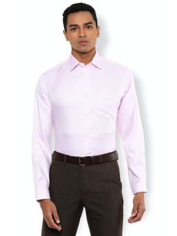 Van Heusen - Men Pink Regular Fit Check Full Sleeves Formal Shirt