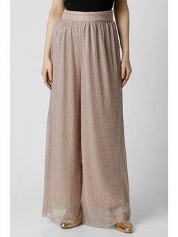 Van Heusen - Women Peach Textured Party Regular Fit Trousers