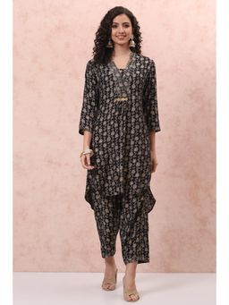 Rangriti - Black Printed Suit Set (Set of 2)