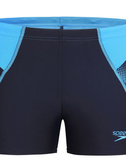 Speedo - Logo Navy Blue Panel Aqua Shorts