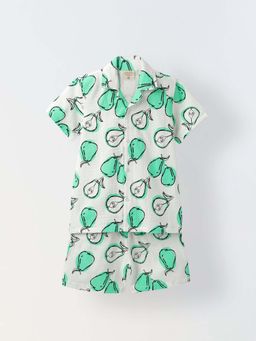 Spunkies - Boys White Print Co-Ord Set